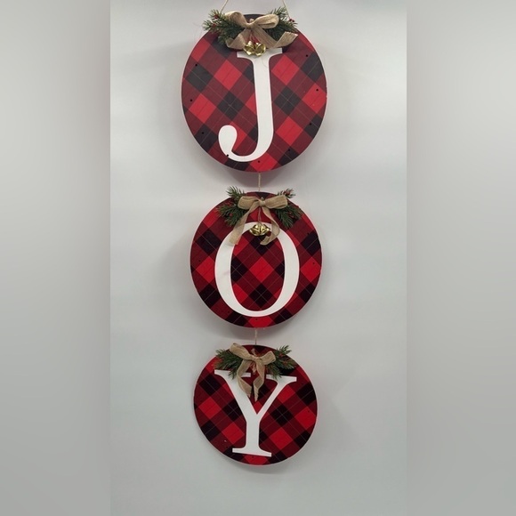 3-Piece Christmas Wreath Decoration Set, JOY - Picture 5 of 10